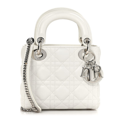 Christian Dior Lambskin Cannage Mini Lady Dior White 1 of 10