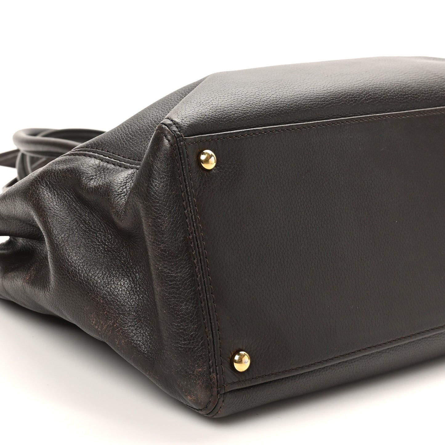 Calfskin Cerf Executive Shopper Tote Brown
