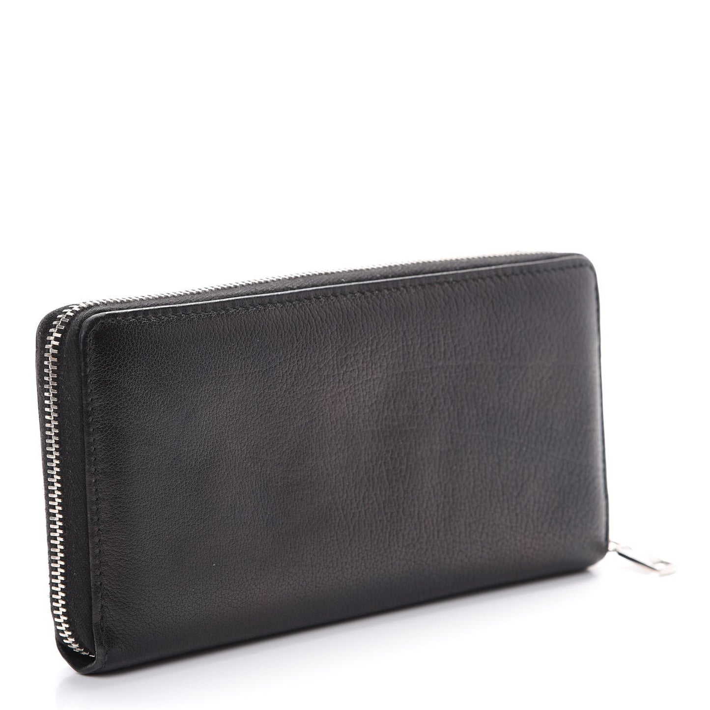 Calfskin Studded Belle de Jour Zip Around Wallet Black