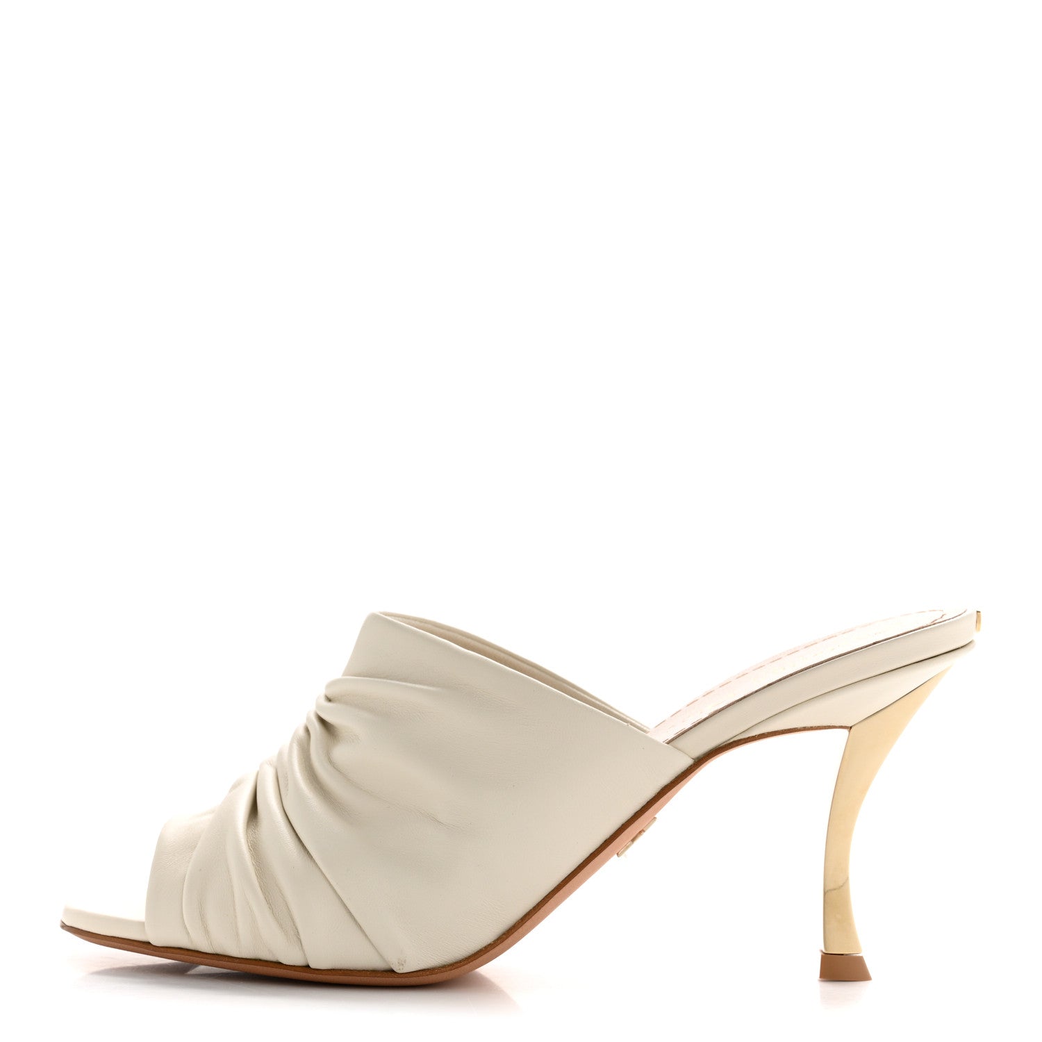 Christian Dior Lambskin D-Fame Mule Sandals 38 Off White 1 of 10