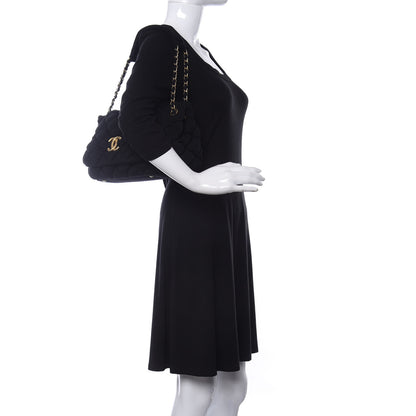Chanel Jersey Bubble Quilt Flap Black 2 of 10