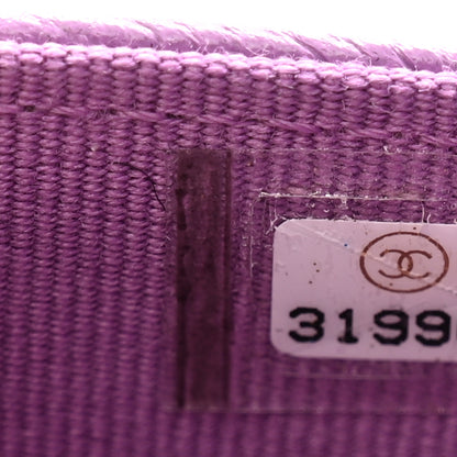 Chanel Caviar Quilted Flap Card Holder Wallet Purple 8 of 9