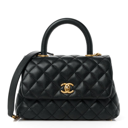 Chanel Caviar Quilted Mini Coco Handle Flap Black 1 of 12