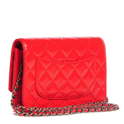 Chanel Glazed Calfskin Quilted Reissue Wallet On Chain WOC Red 4 of 10