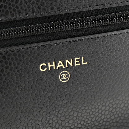 Chanel Caviar Quilted Wallet on Chain WOC Black 6 of 11