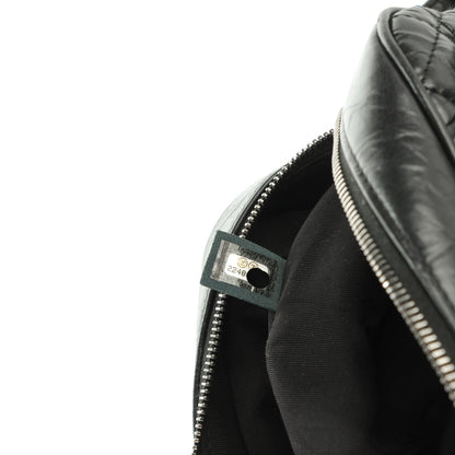 Chanel Crumpled Calfskin Quilted Medium Casual Rock Flap Black 7 of 8