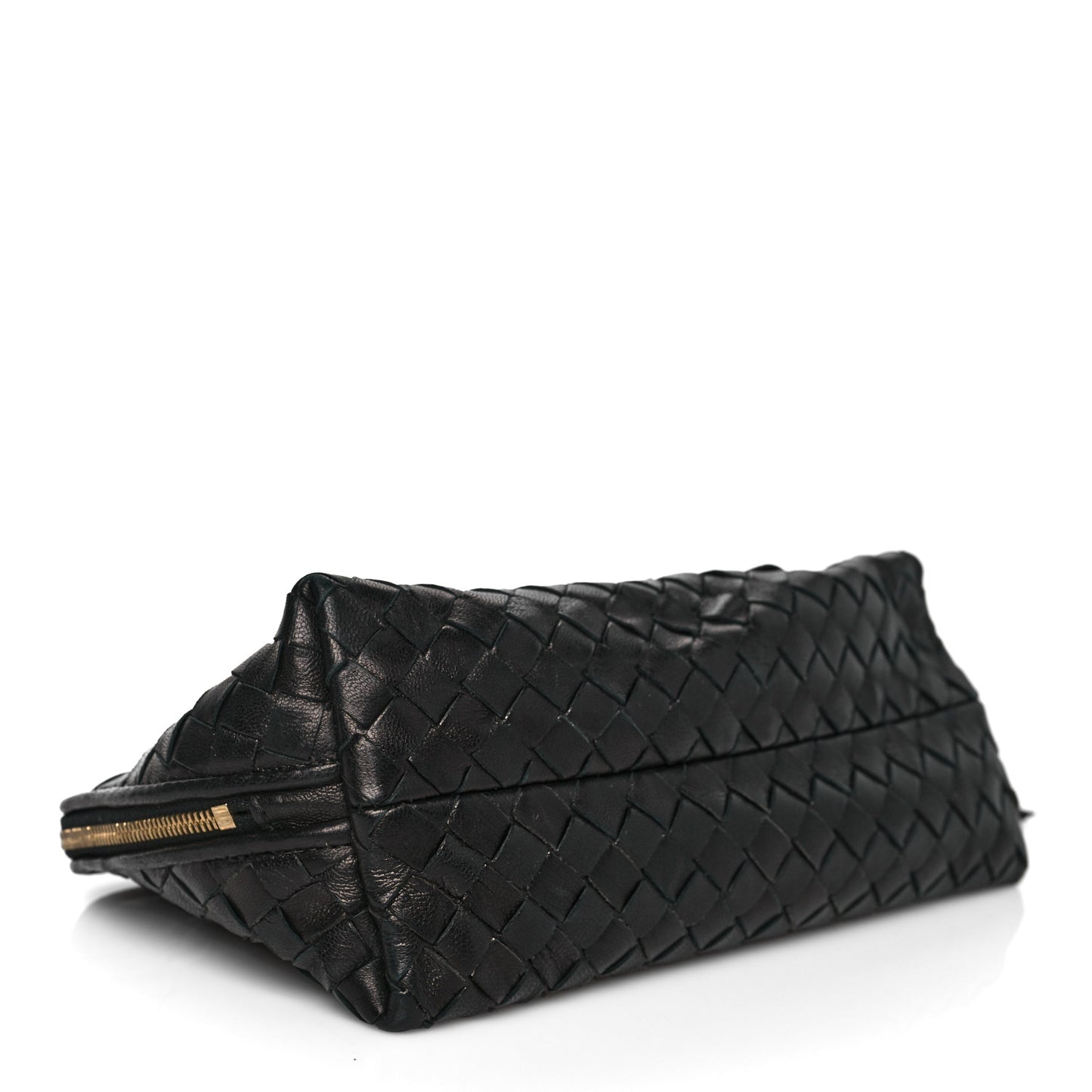 Nappa Intrecciato Small Cosmetic Pouch Black