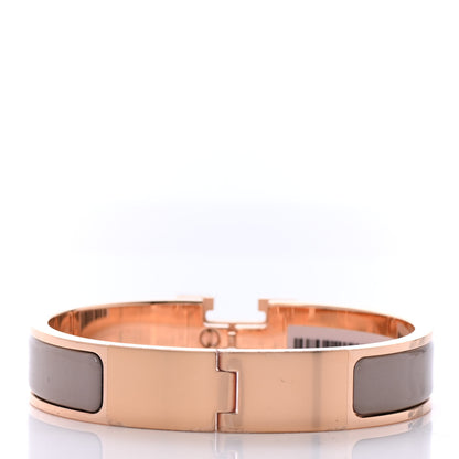 Hermes Enamel Narrow Clic Clac H Bracelet PM Marron Glace 2 of 3