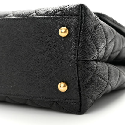 Chanel Caviar Quilted Small Coco Handle Flap Black 10 of 11