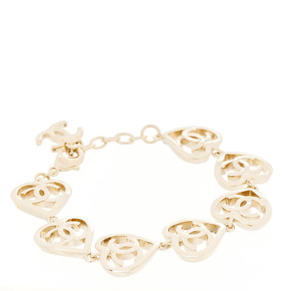 Chanel Metal CC Heart Coco In Love Bracelet Light Gold 1 of 5