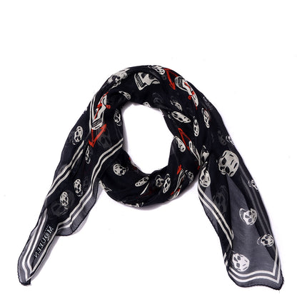 Alexander McQueen Silk Chiffon Skull Anchor Scarf 1 of 7