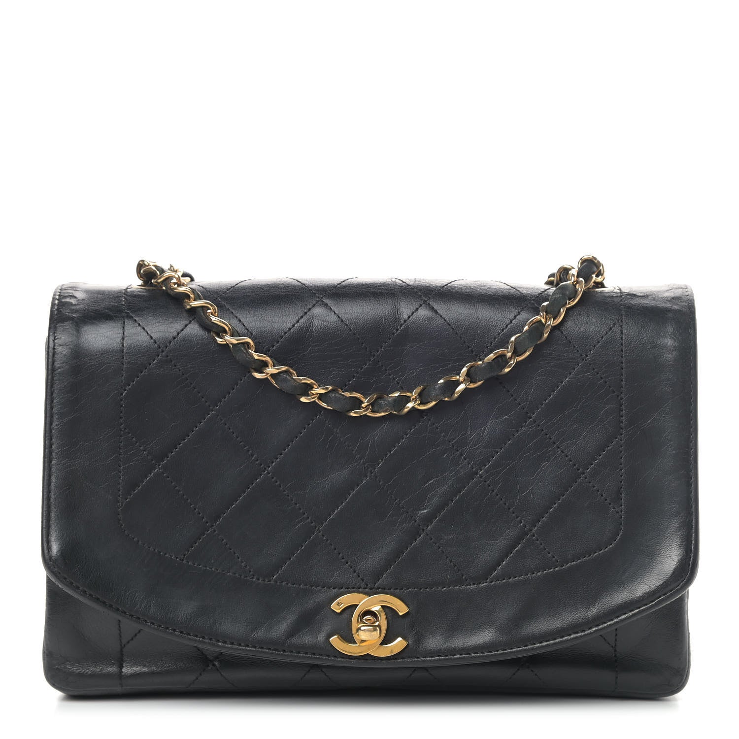 Chanel Lambskin Quilted Medium Single Flap Black 1 of 15