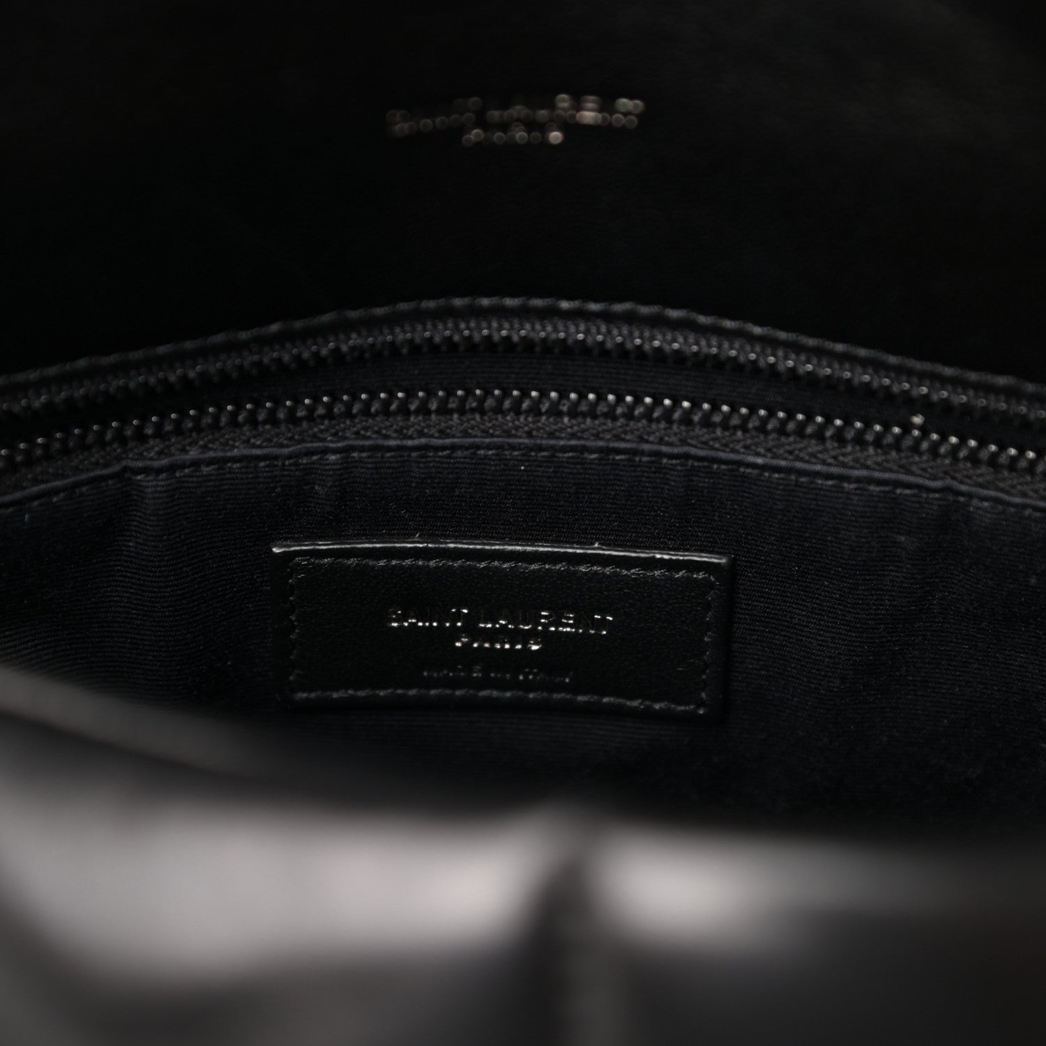 Saint Laurent Lambskin Quilted Medium Loulou Puffer Monogram Chain Satchel Black 6 of 10
