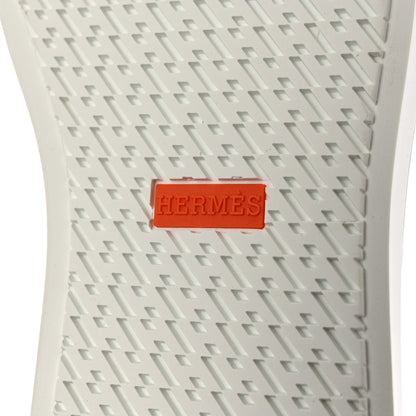 Hermes Suede Get Sneakers 37 Vert D'eau White 7 of 8