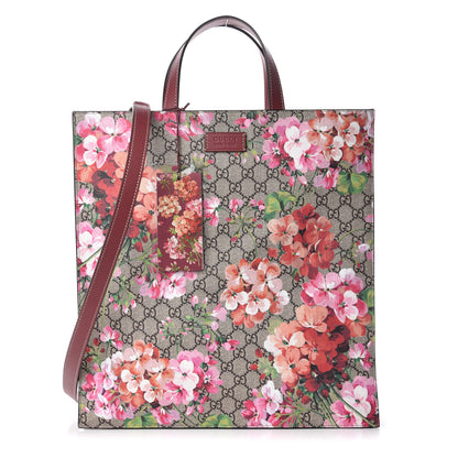 Gucci Soft GG Supreme Monogram Blooms Vertical Tote Beige Multicolor Dry Rose 1 of 10