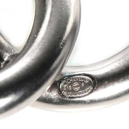 Chanel Crystal CC Brooch Silver Ruthenium Grey 4 of 6