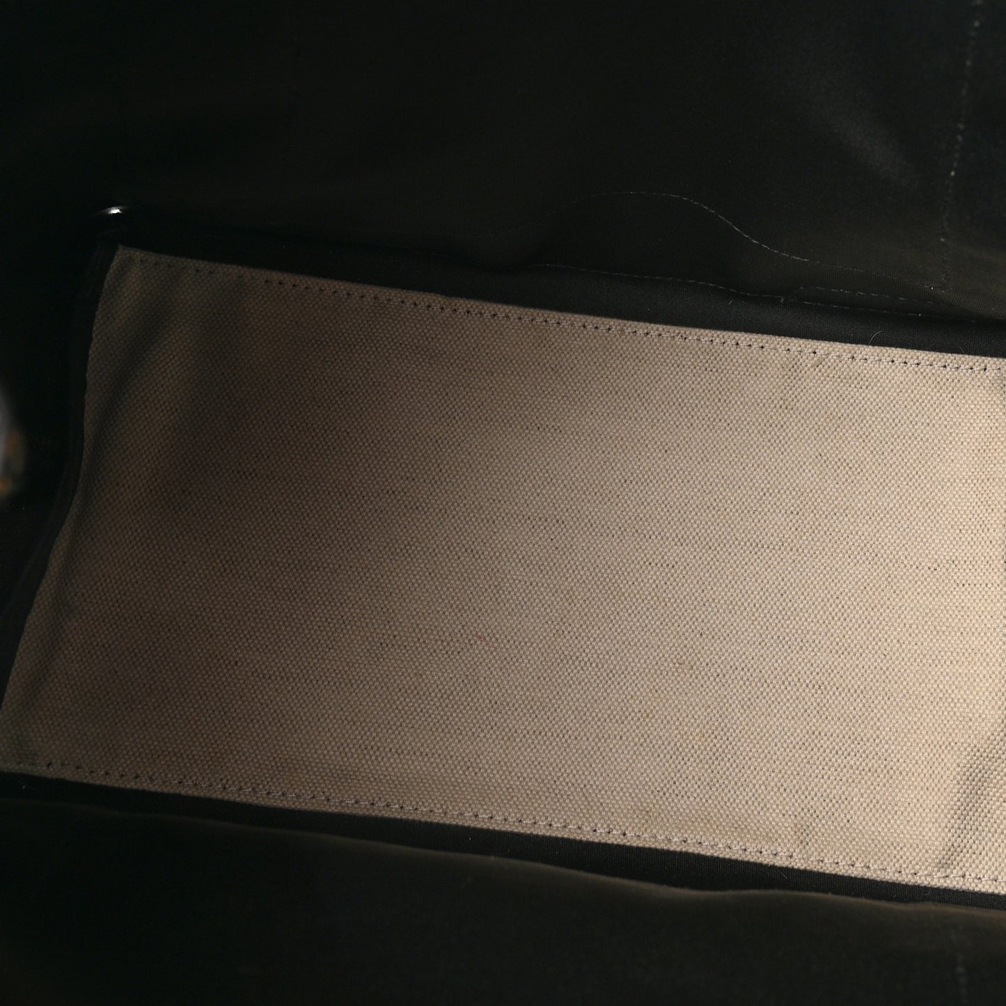 Cotton Canvas Satin Calfskin S Navy Cabas Natural Black
