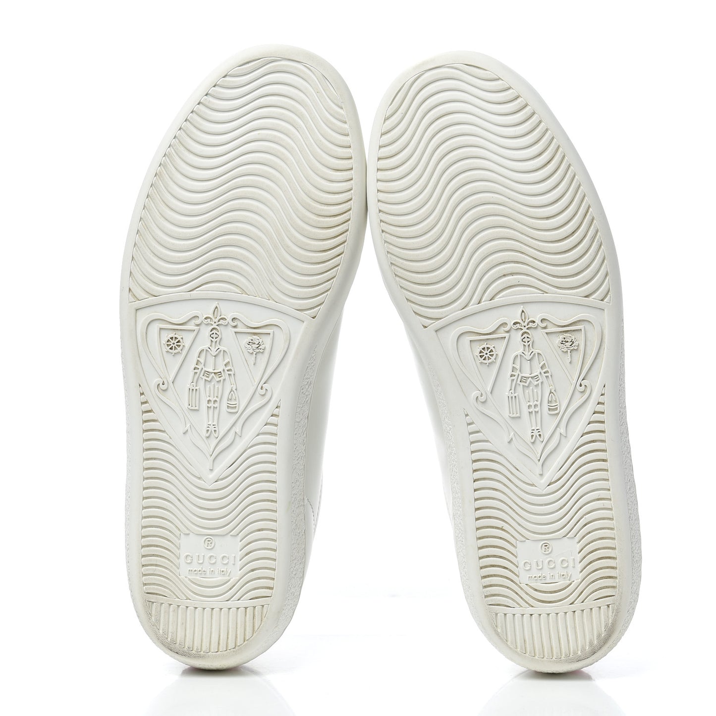 Calfskin Interlocking G Perforated Womens Ace Sneakers 35 White Wild Rose