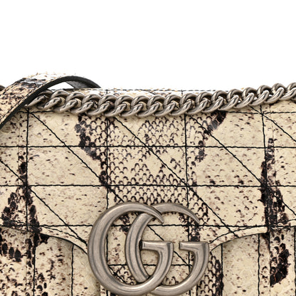 Gucci Snakeskin Matelasse Aria Small GG Marmont Shoulder Bag Roccia 8 of 13