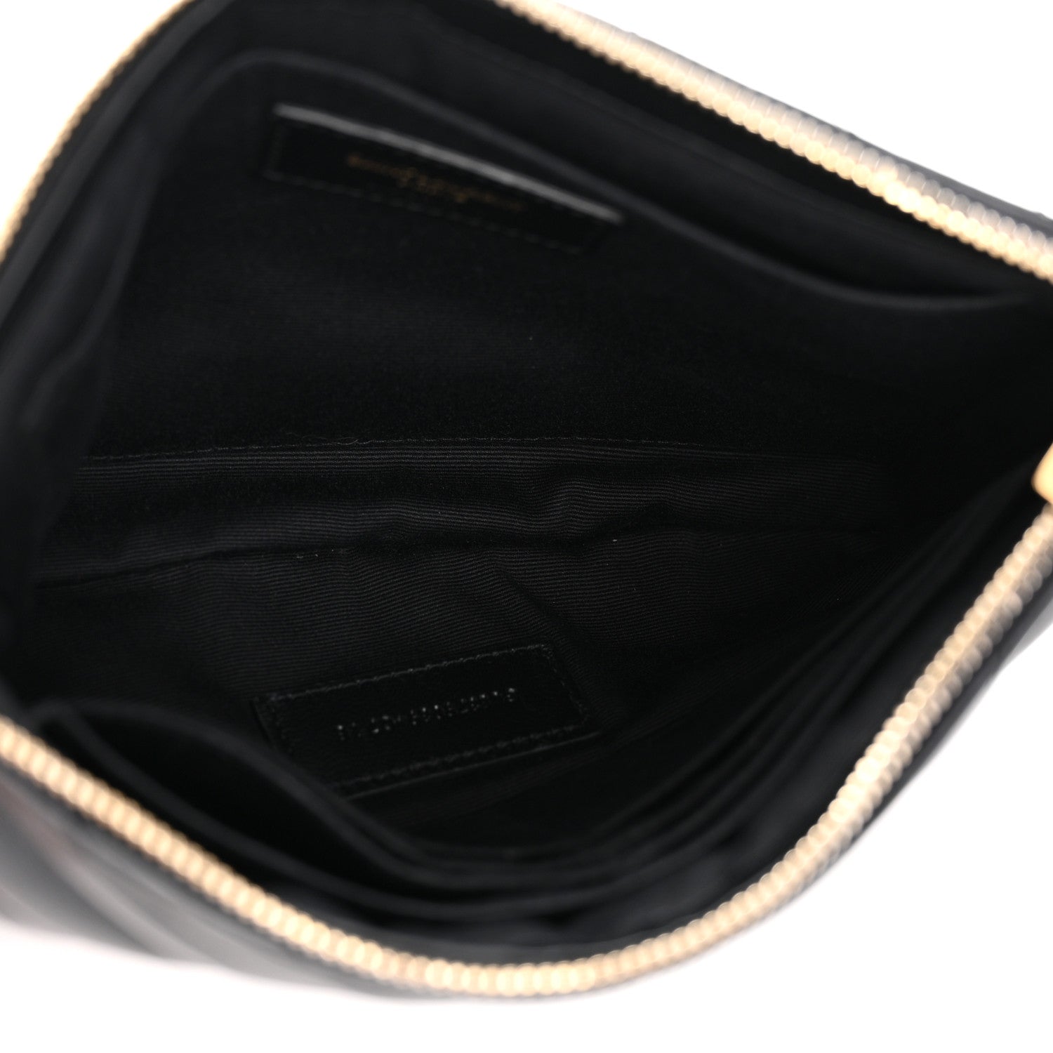 Saint Laurent Calfskin Matelasse Chevron Monogram A5 Wristlet Black 5 of 11