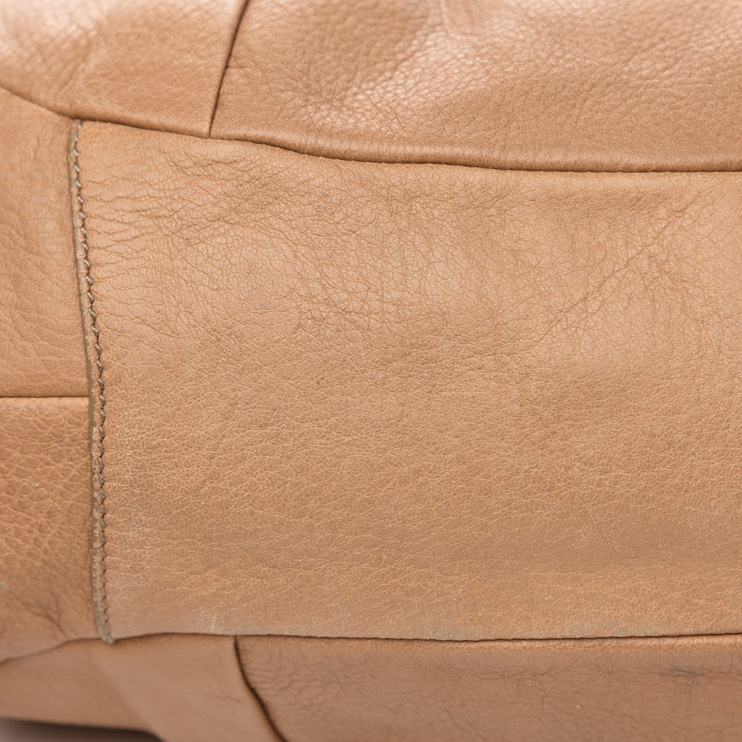 Deerskin Tamponato Pleated Tote Sughero