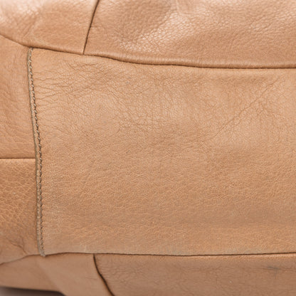 Prada Deerskin Tamponato Pleated Tote Sughero 11 of 17