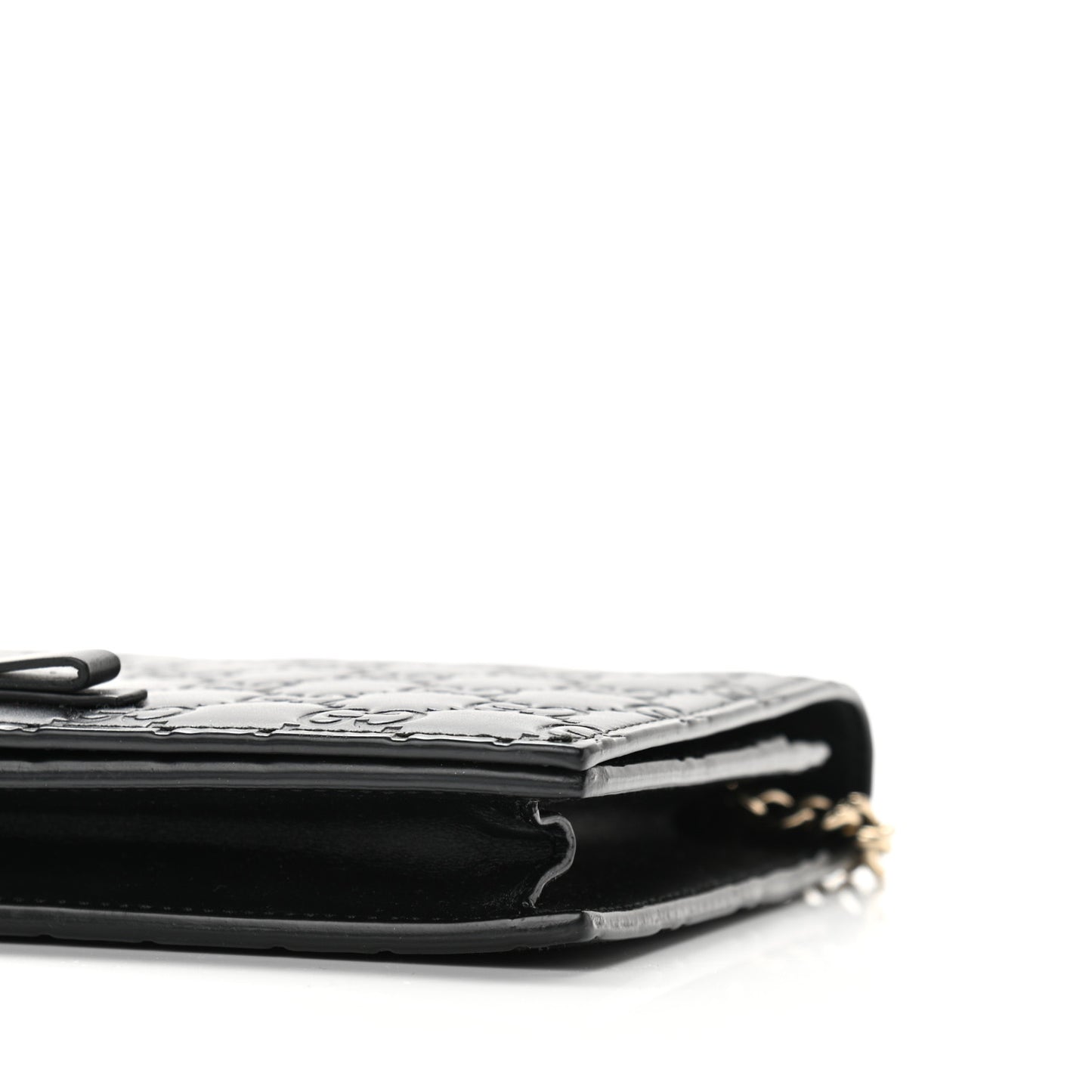 Guccissima Signature Bowy Chain Wallet Black