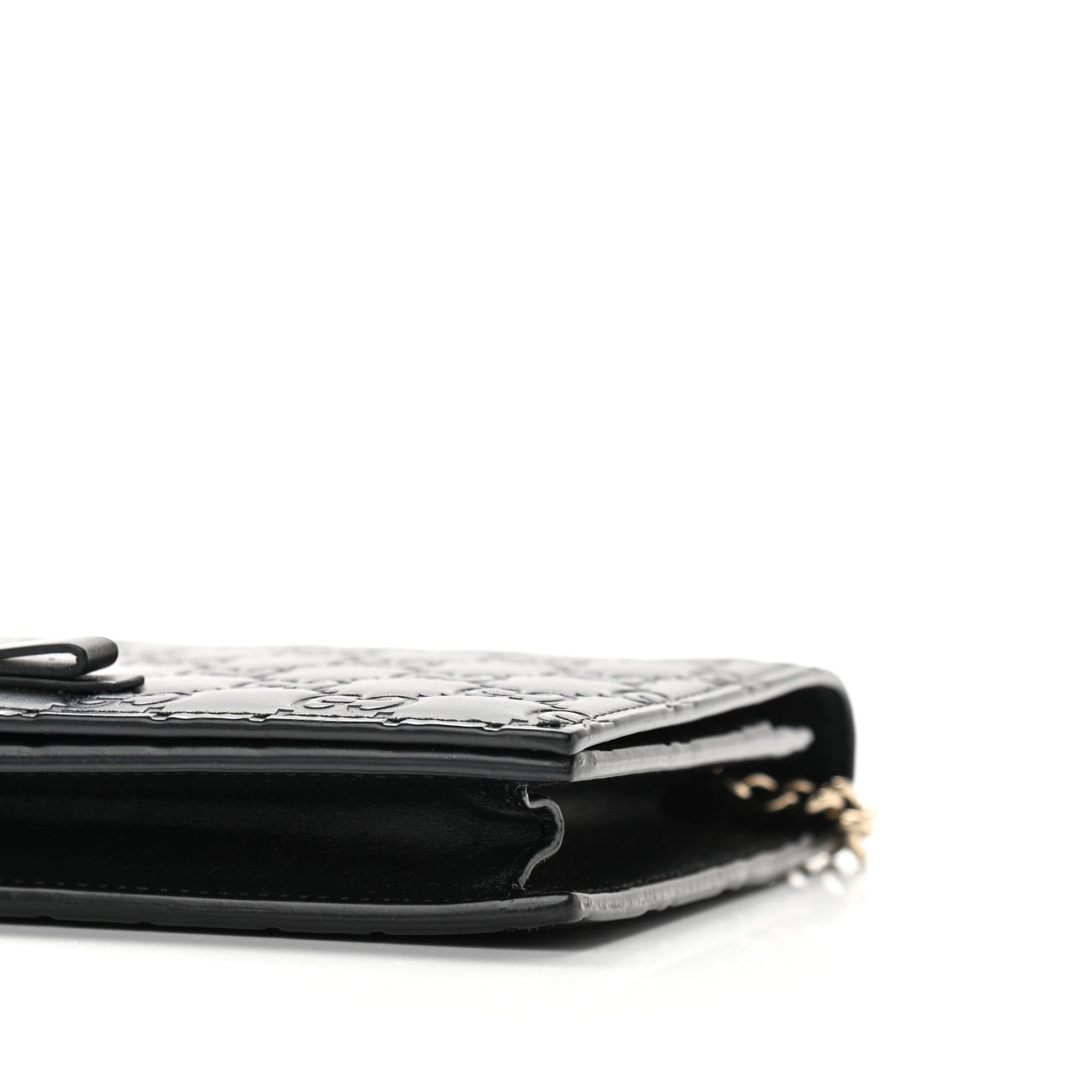 Gucci Guccissima Signature Bowy Chain Wallet Black 9 of 9