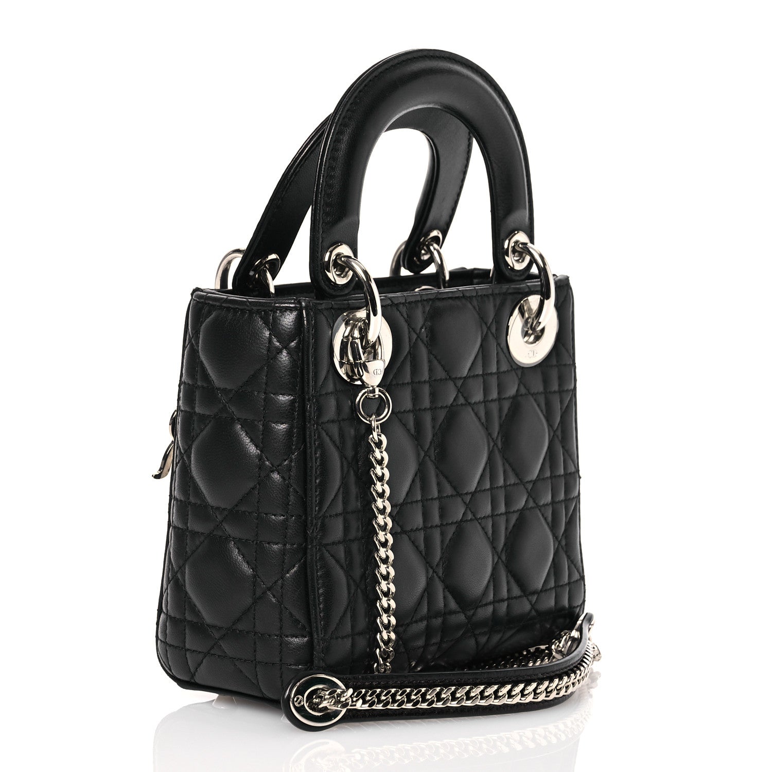 Christian Dior Lambskin Cannage Mini Lady Dior Black 3 of 21