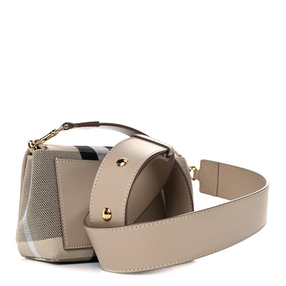 Burberry Canvas Check Hackberry Crossbody Bag Soft Fawn 3 of 10
