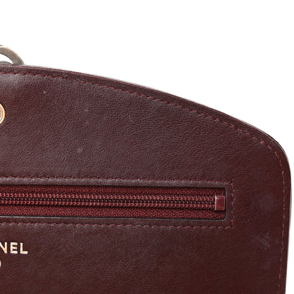 Chanel Patent Coco Cabas Wallet On Chain WOC Burgundy 13 of 24