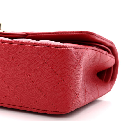 Chanel Caviar Quilted Small Double Flap Red 9 of 10