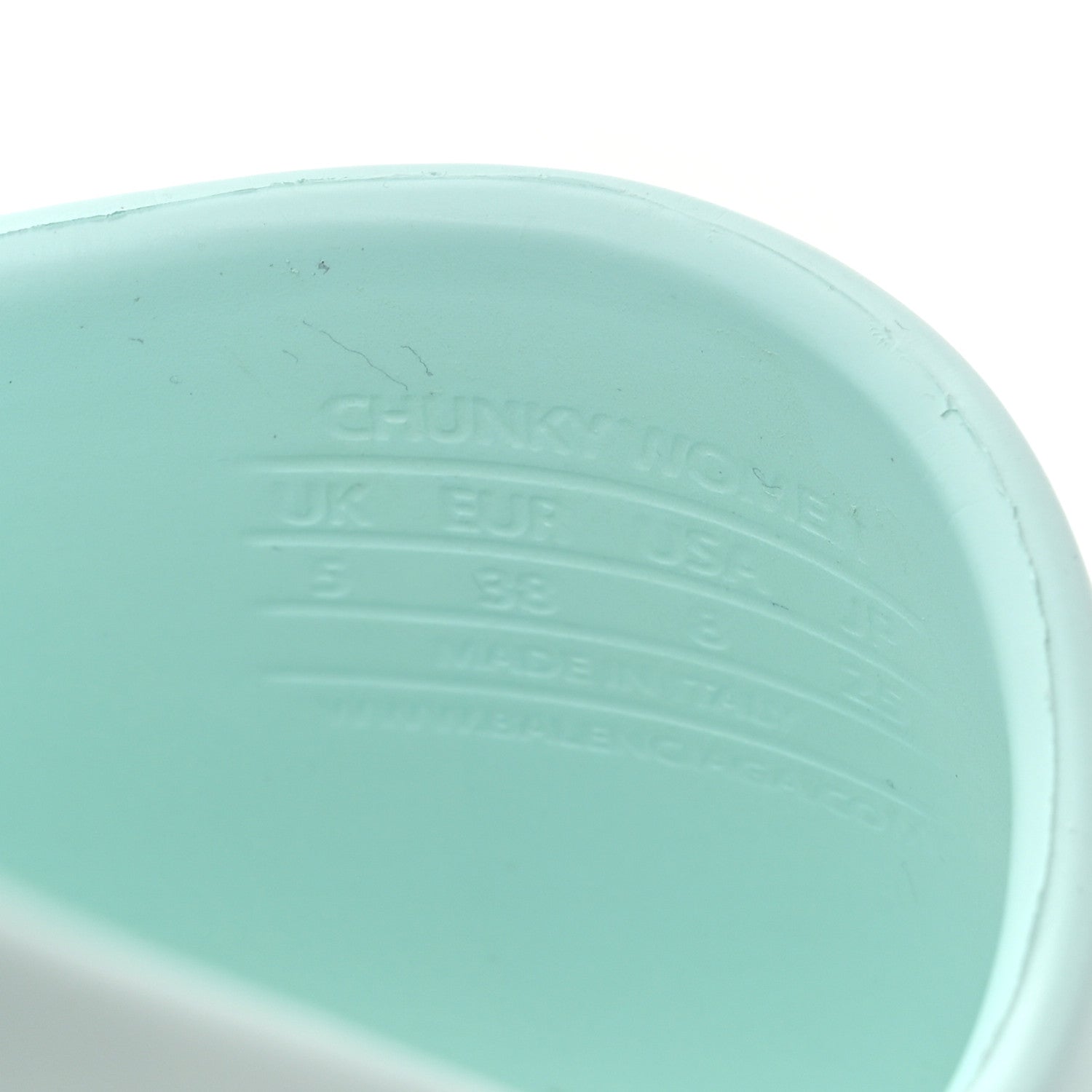 Balenciaga Rubber Womens Chunky Slide Sandals 38 Green Aqua 7 of 9