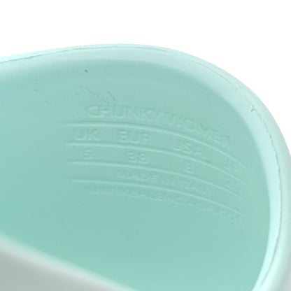 Balenciaga Rubber Womens Chunky Slide Sandals 38 Green Aqua 7 of 9