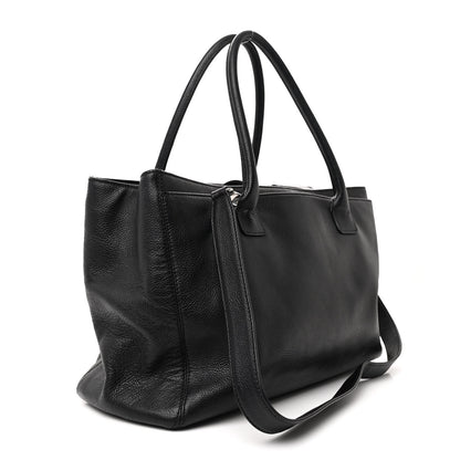 Chanel Calfskin Cerf Executive Shopper Tote Black 3 of 12