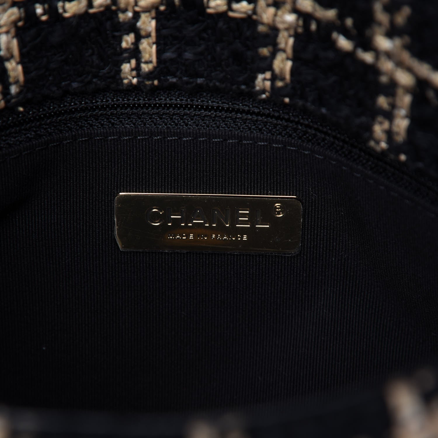 Chanel Tweed Quilted Medium Chanel 19 Flap Black Beige 8 of 10