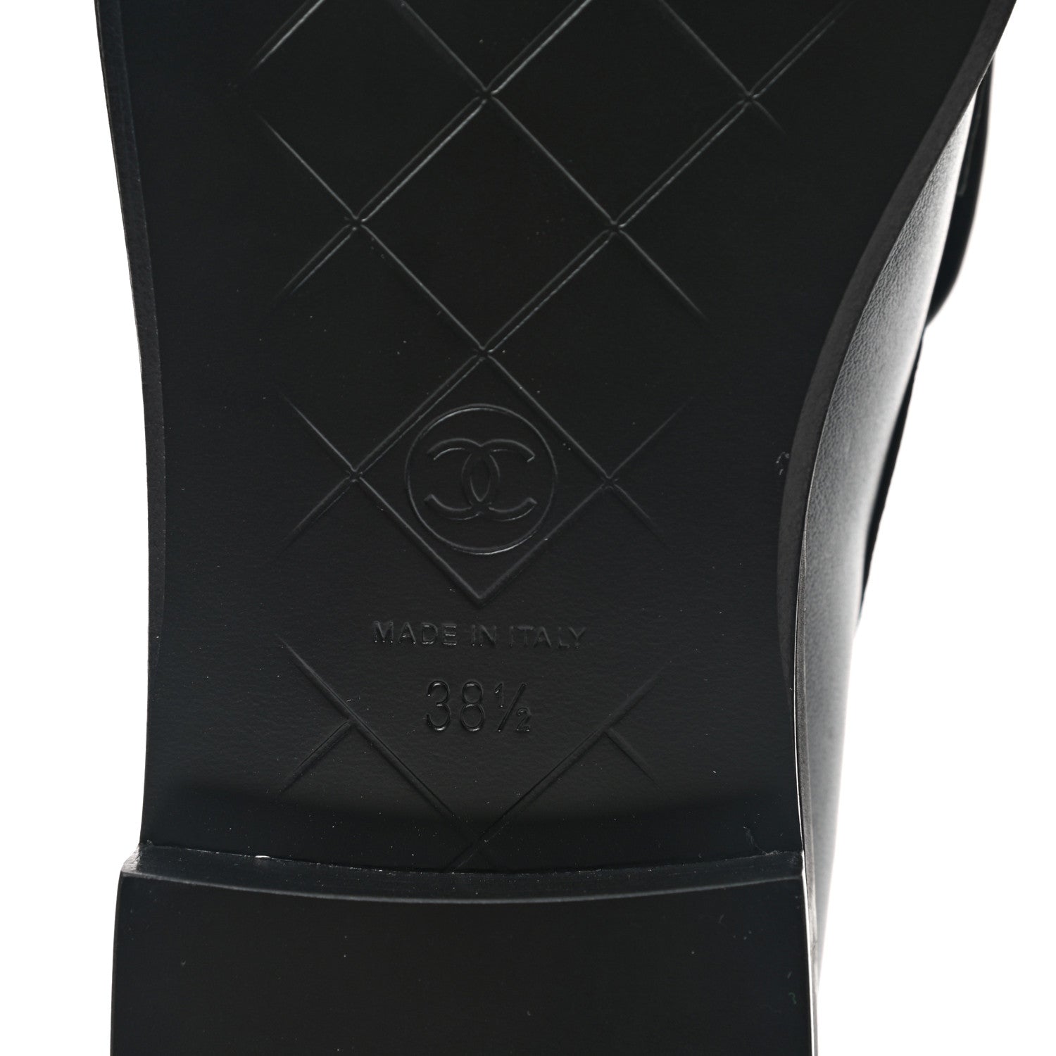 Chanel Lambskin Quilted CC Turnlock Loafers 38.5 Black 6 of 8