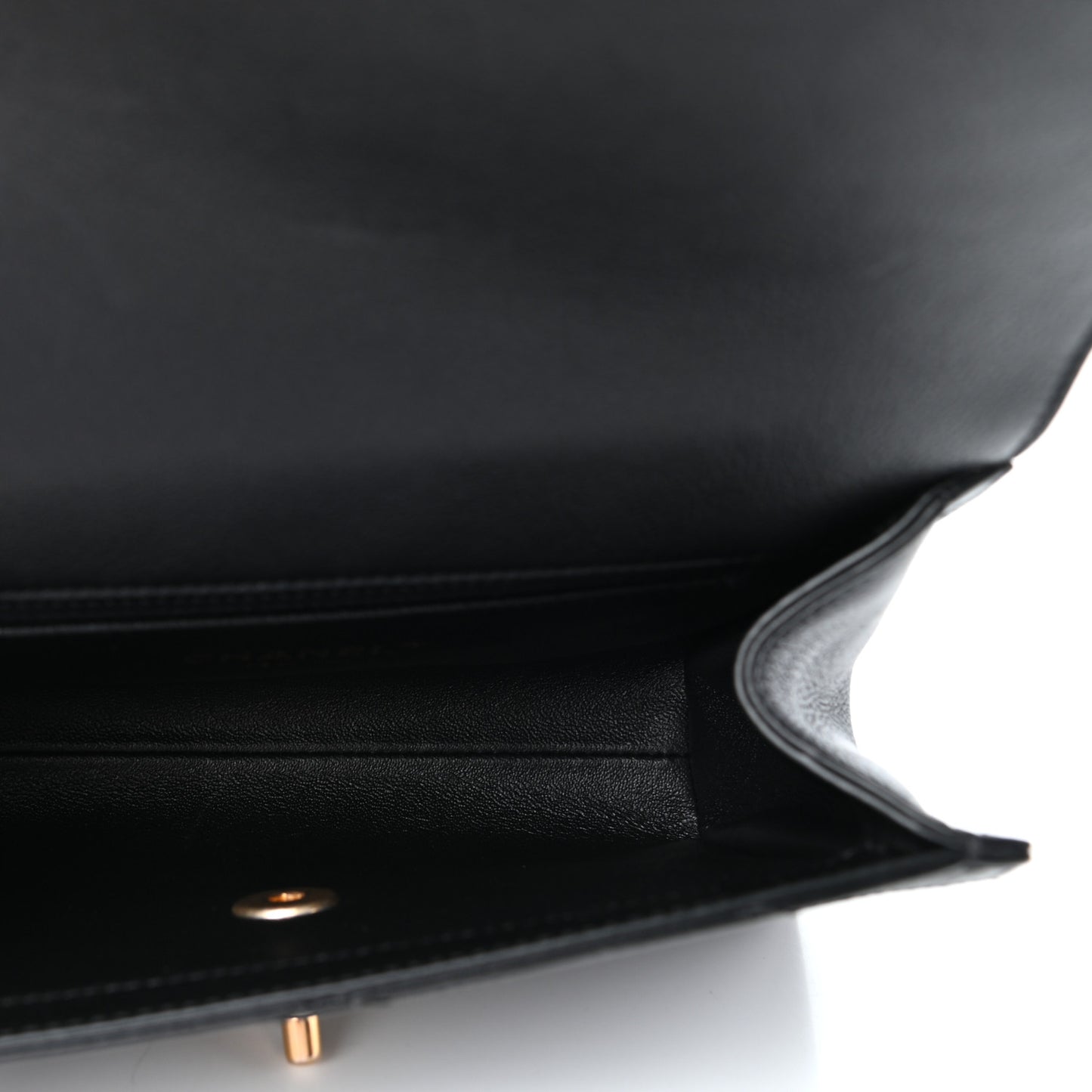 Calfskin Chevron Stitched Coco Waist Bag Black