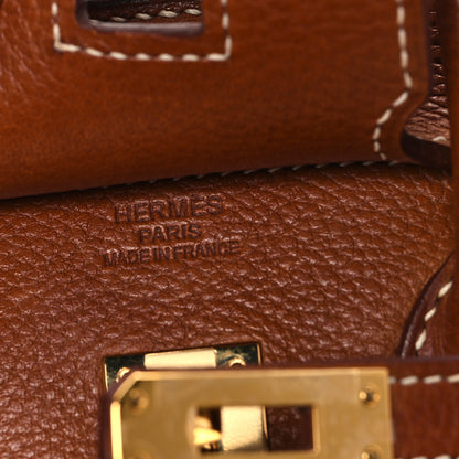 Hermes Natural Barenia Faubourg Birkin 25 Fauve 6 of 12
