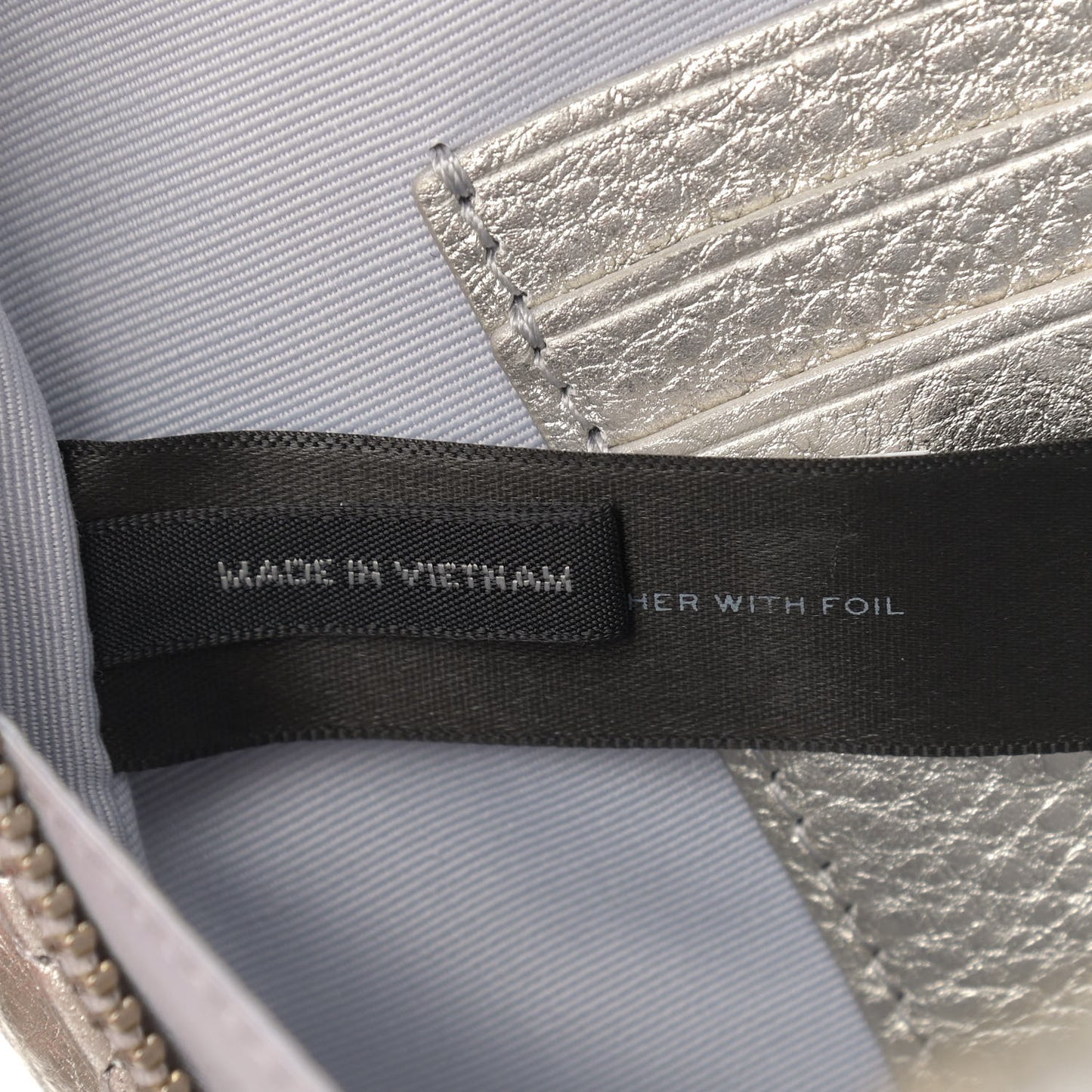 Metallic Grained Calfskin Quilted The Status Round Crossbody Platinum