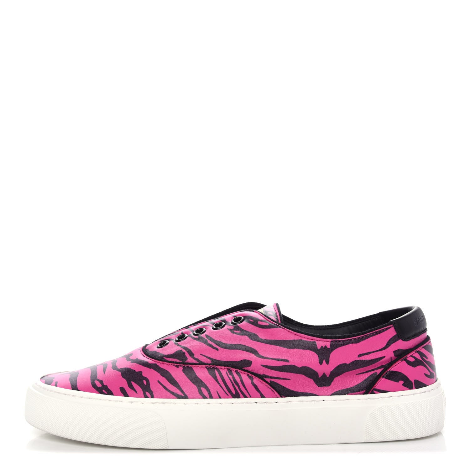 Saint Laurent Nappa Zebra Mens Venice Sneakers 42 Fuchsia Black 1 of 11
