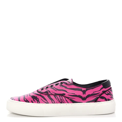 Saint Laurent Nappa Zebra Mens Venice Sneakers 42 Fuchsia Black 1 of 11