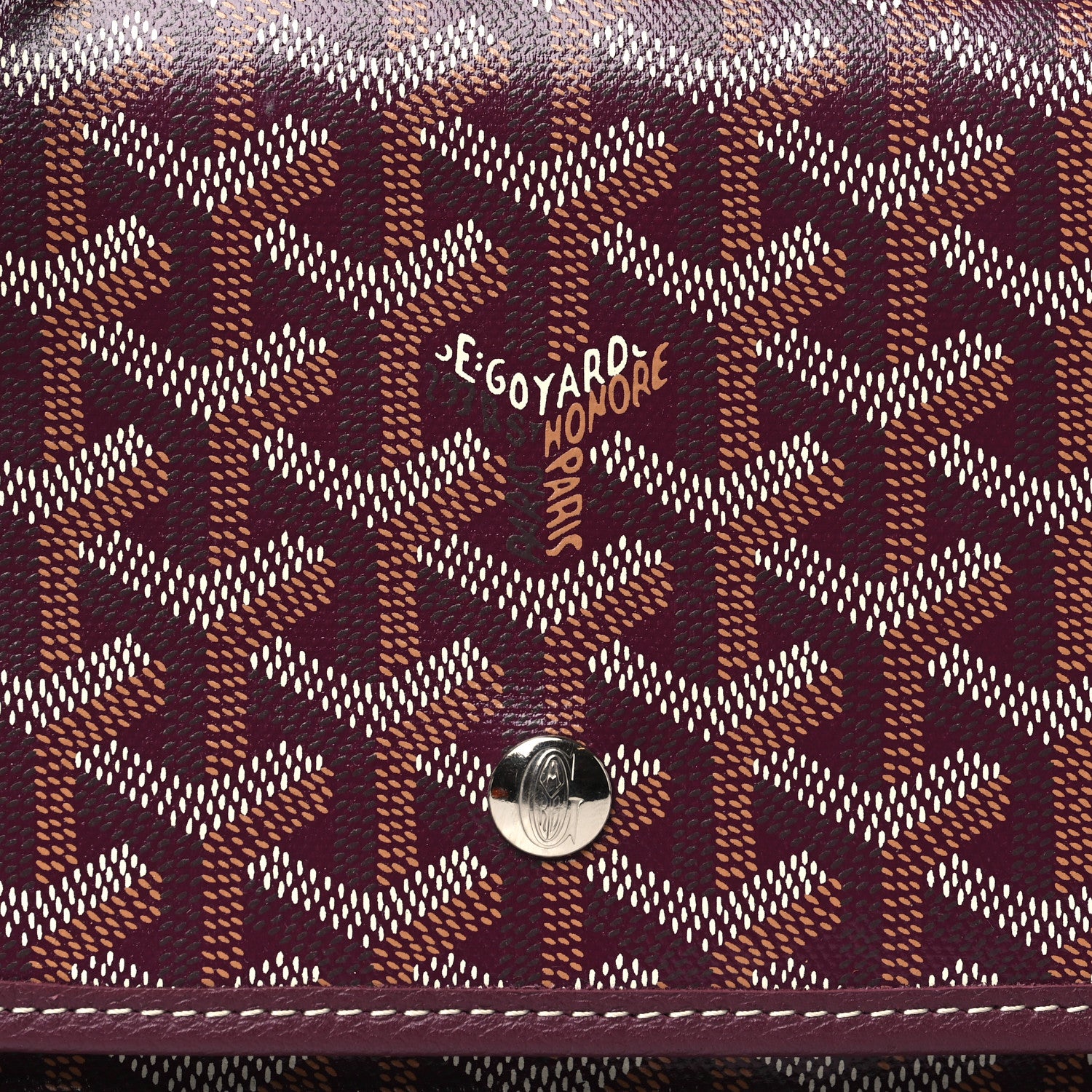 Goyard Goyardine Plumet Wallet Clutch Burgundy 7 of 9