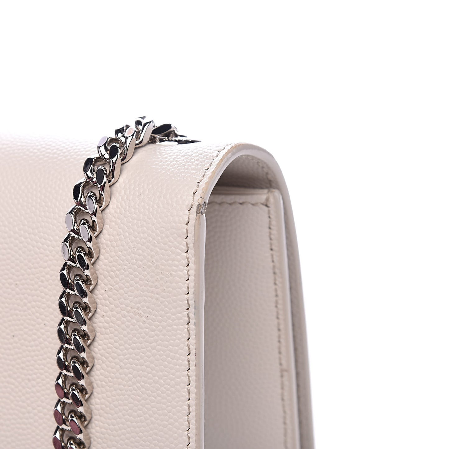Grain De Poudre Medium Classic Monogram Kate Satchel Icy White