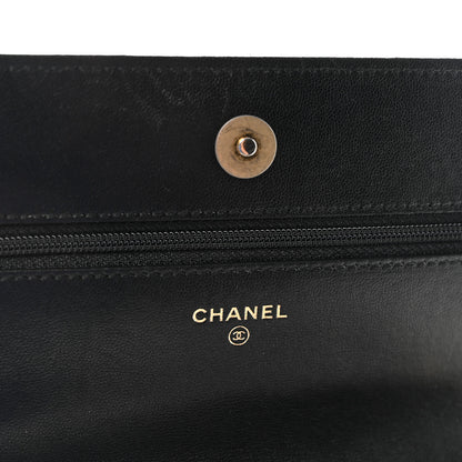 Chanel Lambskin Quilted Chanel 19 Wallet On Chain WOC Black 6 of 12