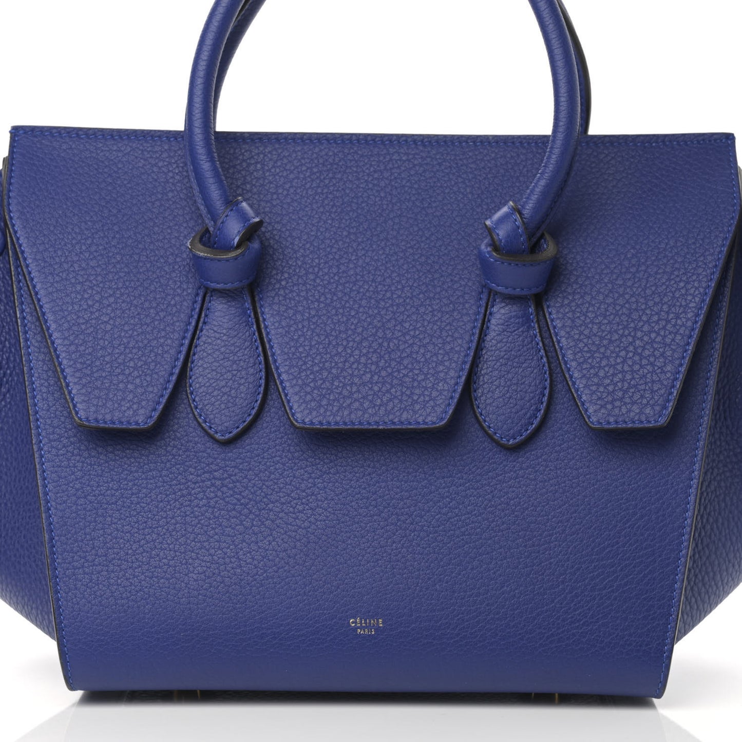 Crisped Calfskin Mini Tie Knot Tote Indigo