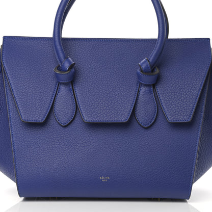 Celine Crisped Calfskin Mini Tie Knot Tote Indigo 8 of 16