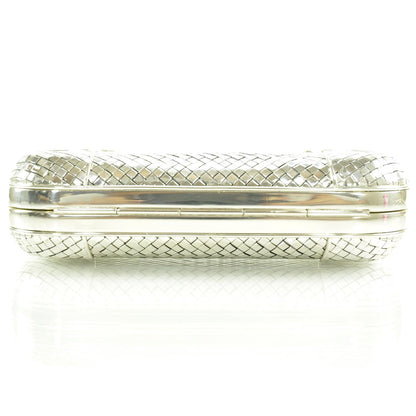 Bottega Veneta Antique Sterling Silver Knot Clutch 5 of 9