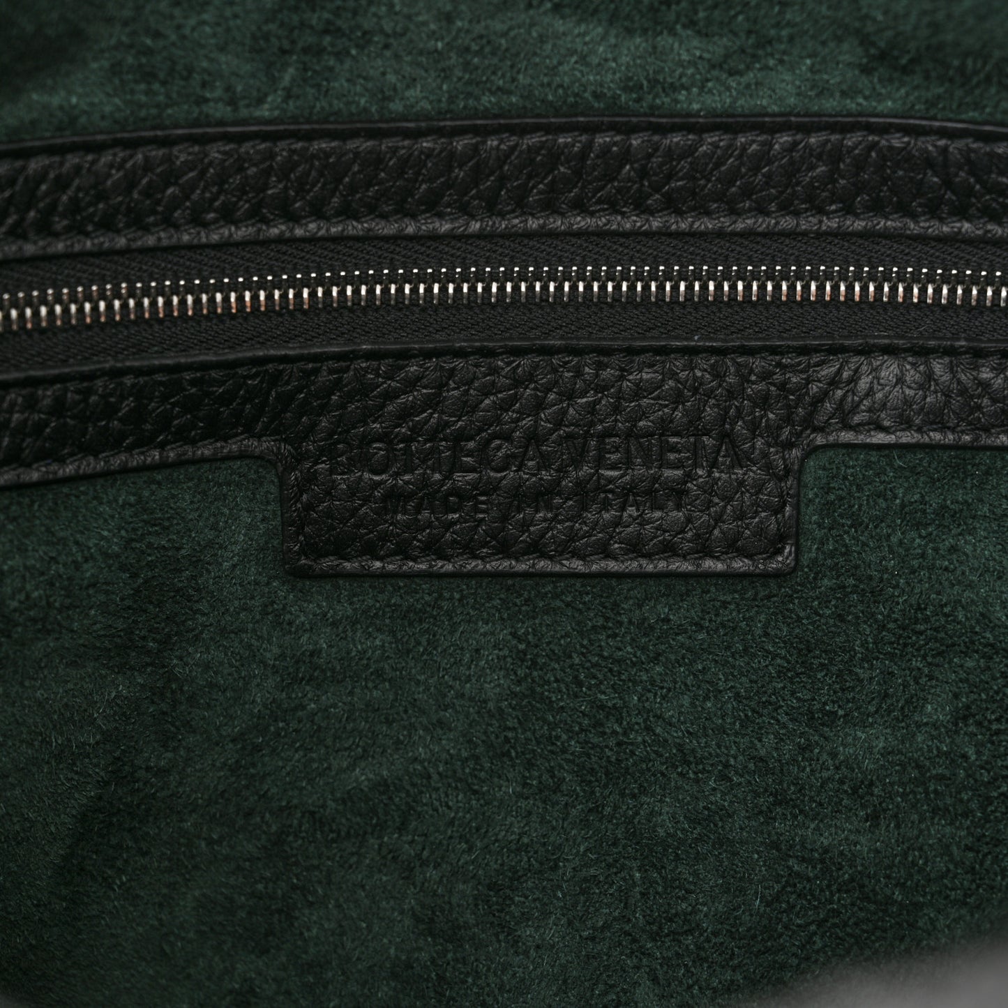 Deerskin Intrecciato Small Traveler Hobo Black