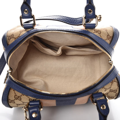 Gucci Monogram Vintage Web Small Boston Blue 5 of 8